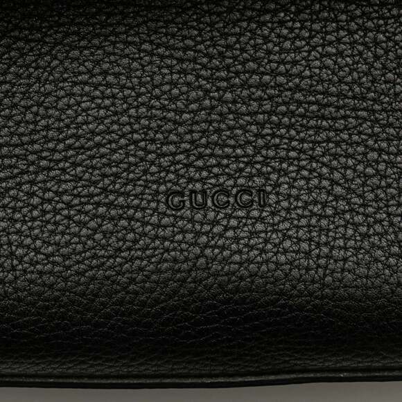 GUCCI Black Leather Bamboo Shoulder Bag - Picture 10 of 11